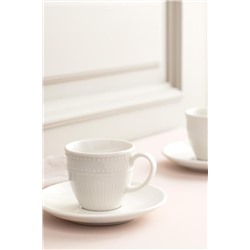 Soleil 2 Kişilik Kahve Fincanı Takımı - Beyaz - 90 ml