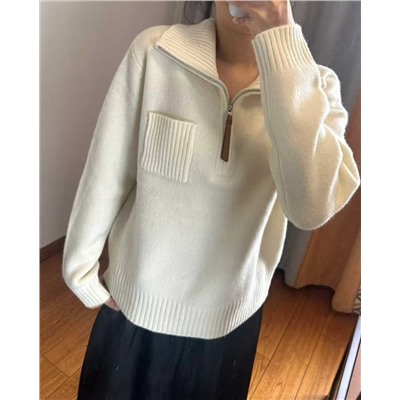 Кашемировый свитер с застежкой-молнией Макс Мар*а