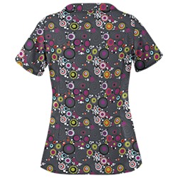UA Mod Mix Pewter Print Scrub Top