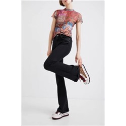 Sneakers altas plataforma print animal