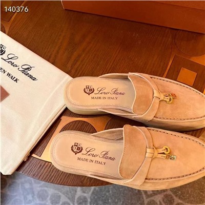 Женские мокасины без пятки   ЛОРО ПИАН*О 🤍 (Натуральная замша)