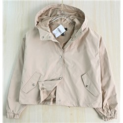 Осенняя повседневная свободная куртка с капюшоном