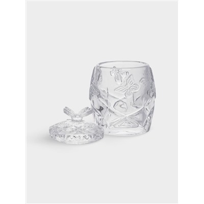 Сахарница, 11 см, 120 мл, с ложкой, стекло/сталь, Бабочка, Butterfly