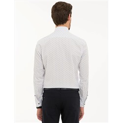 Beyaz Slim Fit Uzun Kollu Gömlek