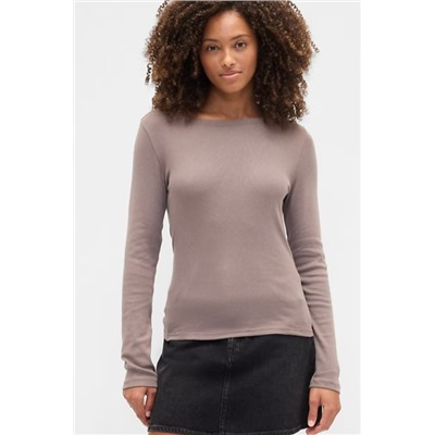 Modern Ribbed Boatneck T-Shirt