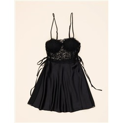 Siyah Saten 6'lı Çeyiz Seti