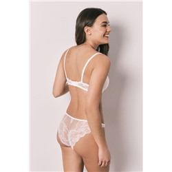 Braga clásica microfibra y encaje blanca