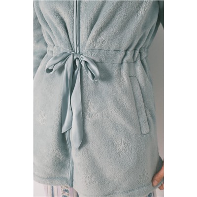 Bata midi polar flores verde
