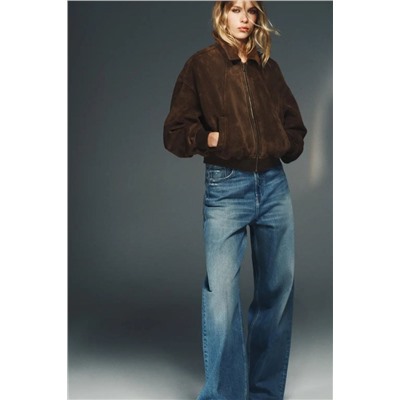 Женский бомбер из искуственной замши   ЗАР*А