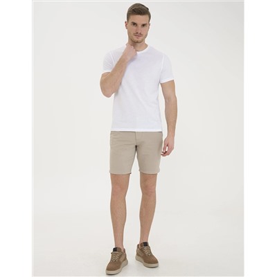 Beyaz Slim Fit Bisiklet Yaka Basic Tişört
