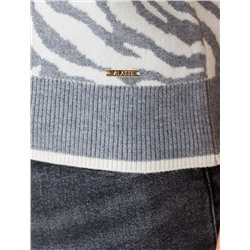 Джемпер жаккардовой вязки с кашемиром