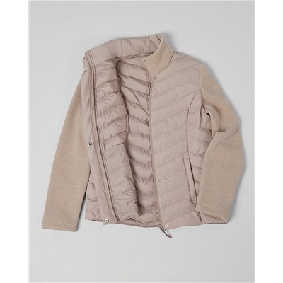 WOMEN'S MIXED MEDIA CHEVRON JACKET