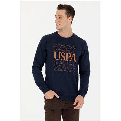 Erkek Lacivert Bisiklet Yaka Sweatshirt