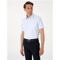 Açık Mavi Regular Fit Kısa Kollu Gömlek