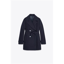 SEMI-LONG TRENCH COAT WITH BELT