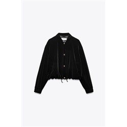 VELVET BOMBER JACKET