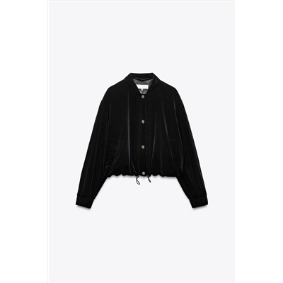 VELVET BOMBER JACKET