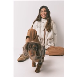 Bata corta borreguito parches perritos