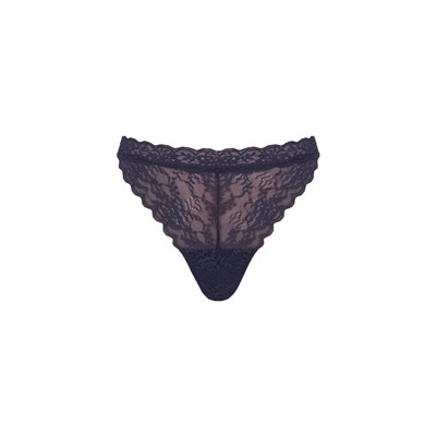 Tanga encaje cintura "V" azul oscuro
