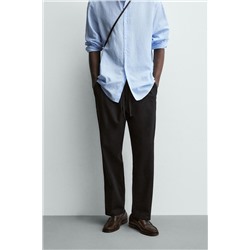 RELAXED FIT COTTON-LINEN TROUSERS