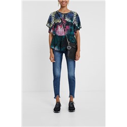 Blusa fruncido cintura