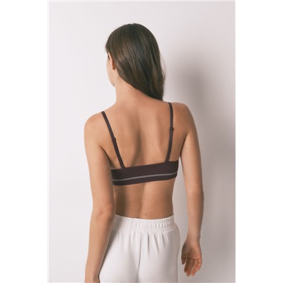 Top triangular NATURAL sin costuras granate