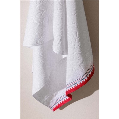 Perle %100 Pamuk Banyo Havlusu - Beyaz - 70x140 cm