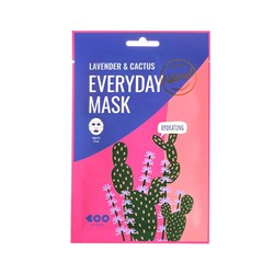 Lavender & Cactus Everyday Mask (10ea), Увлажняющая маска с экстрактами лаванды и кактуса