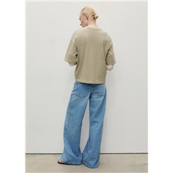 Jeans wideleg tiro bajo cinturón