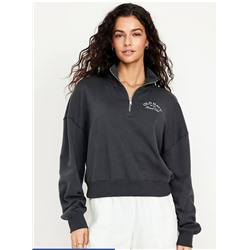 SoComfy Oversized Logo Half-Zip Sweatshirt