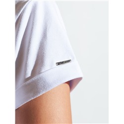 Свободная футболка с принтом из премиального хлопка с эластаном