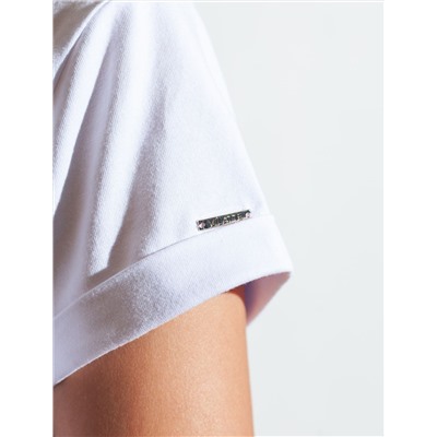 Свободная футболка с принтом из премиального хлопка с эластаном