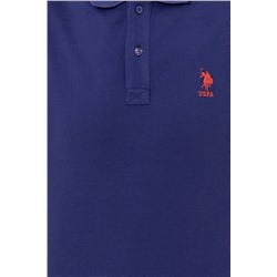 Erkek Mavi Basic Polo Yaka Tişört