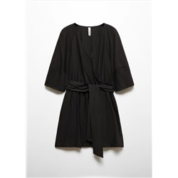 Vestido cruzado lazo