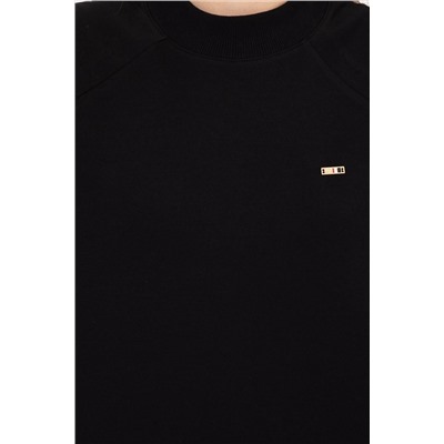 Kadın Siyah Bisiklet Yaka Sweatshirt