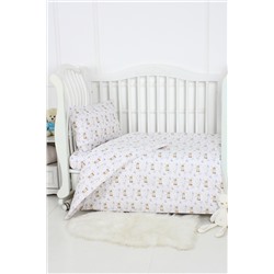 КПБ с простыней на резинке поплин арт. КПБП-ПР/гуси