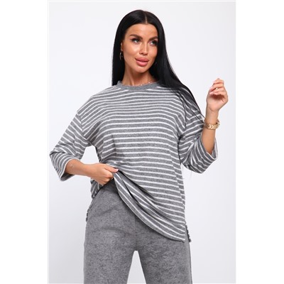 Костюм 375711 домашний махровый в полоску