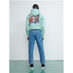 Jeans im Carrot-Fit mit tieferem Schritt