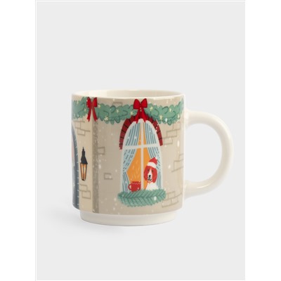 Кружка, 350 мл, 4 шт, фарфор N, Украшенный дом, Band