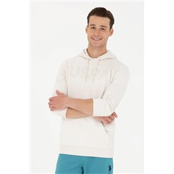 Erkek Taş Kapüşonlu Basic Sweatshirt