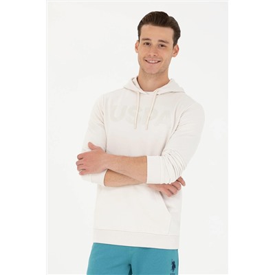 Erkek Taş Kapüşonlu Basic Sweatshirt