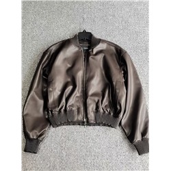 Женская кожаная куртка бомбер Elk*a Collectiv*e Mik*a актуальной формы и красивого шоколадного цвета, экспорт в Австралию