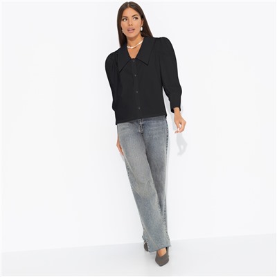 Блуза из хлопка, На пике успеха (черная)