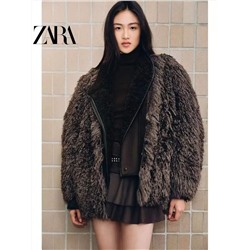 Женская короткая шуба из искусственного мягкого меха, свободный крой  ZAR*A