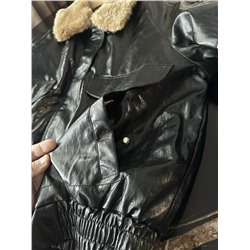 Женская теплая свободная куртка со съёмным меховым воротником  Zar*a 💤