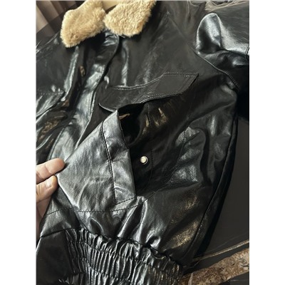 Женская теплая свободная куртка со съёмным меховым воротником  Zar*a 💤