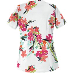 UA Island Bouquet White Scrub Top