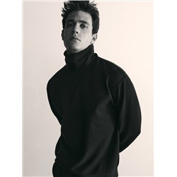 Sweatshirt mit hohem Stehkragen