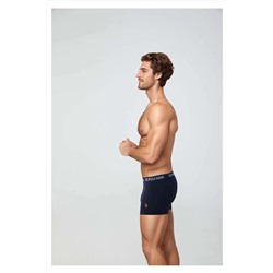 U.S. Polo Assn. Erkek 2'li Boxer Seti - Lacivert ve Renkli Baskılı Pamuklu İç Giyim