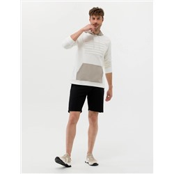 Siyah Slim Fit Örme Şort